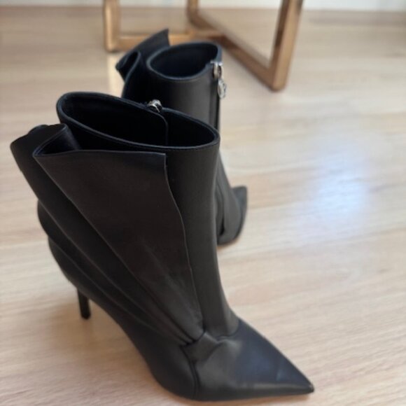 Balmain | Shoes | Balmain Pleated Leather Ankle Boots | Poshmark BALMAIN Pleated leather ankle boots